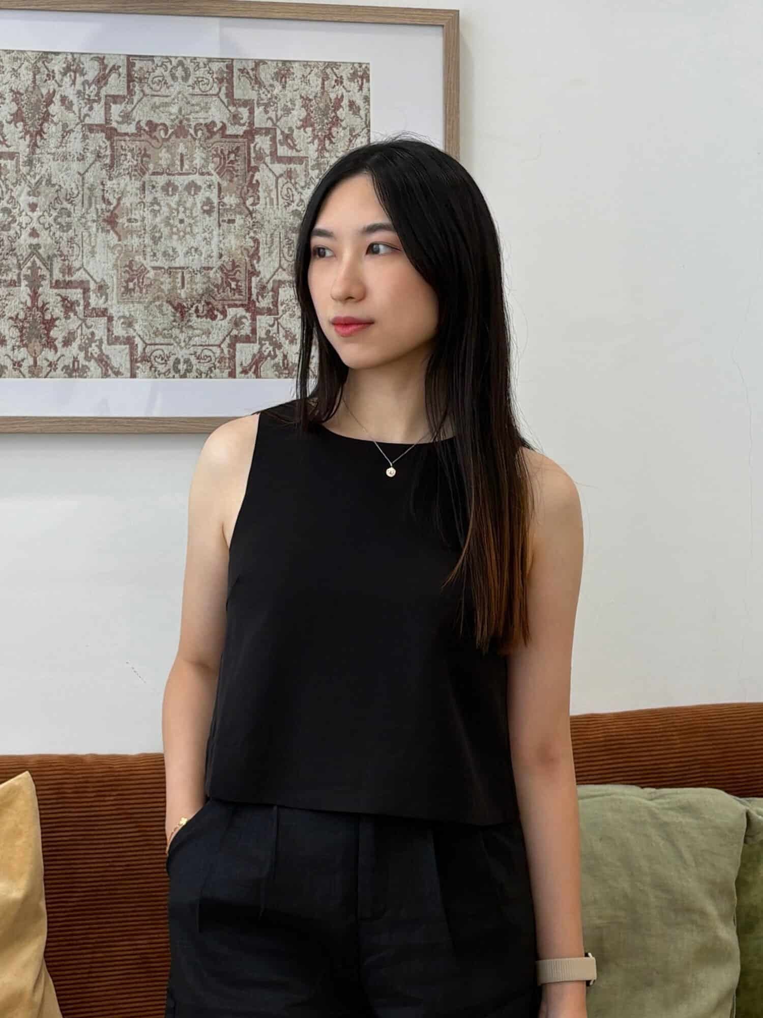Myrel Sleeveless Top in Black