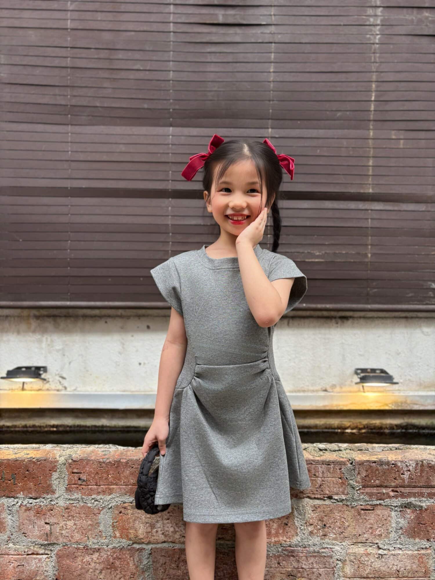 Kids Noi Dress in Grey
